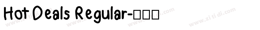 Hot Deals Regular字体转换